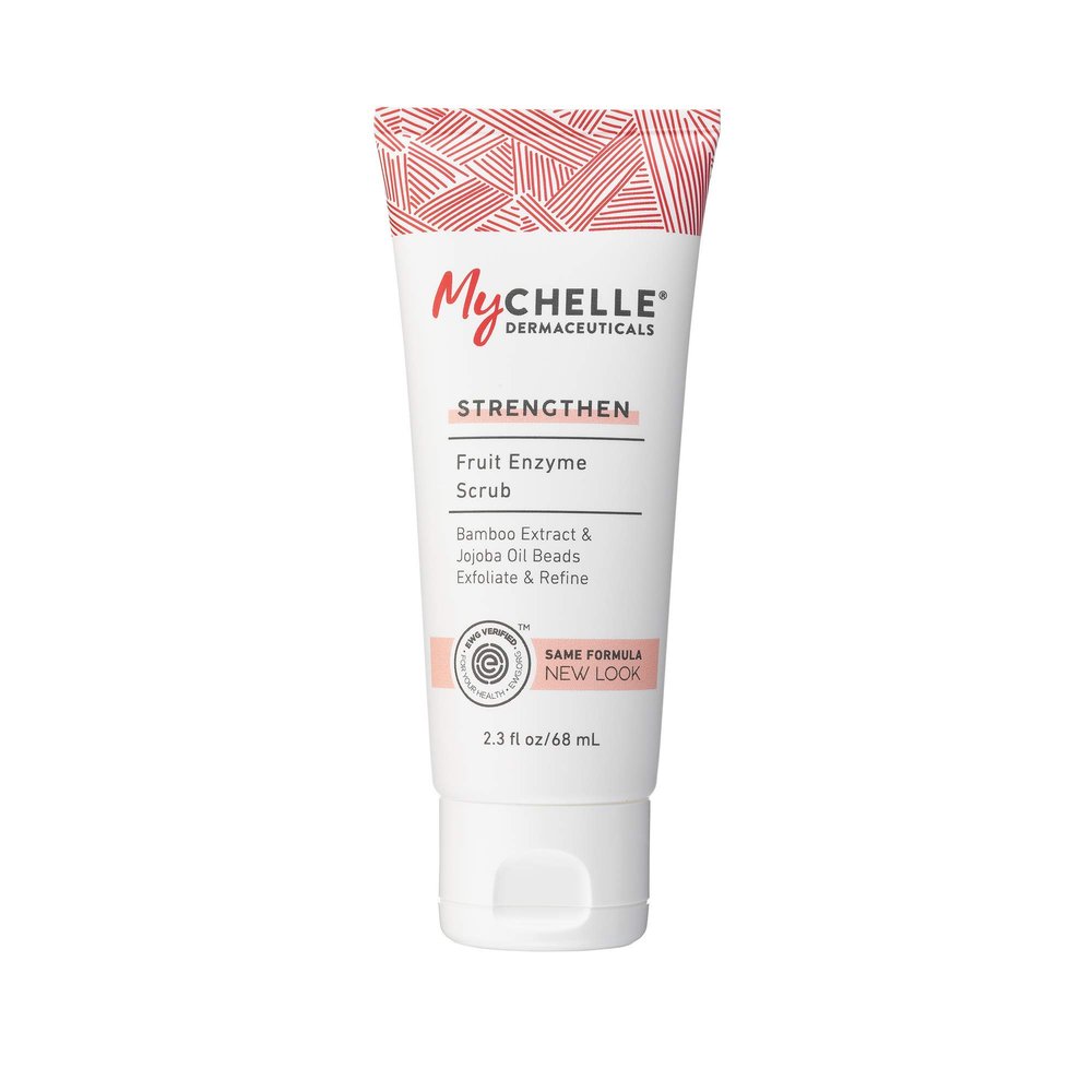 MyCHELLE Dermaceuticals Fruit Enzyme Scrub (2.3 Fl Oz) - Gentle Facial Scrub & Skin Cleanser with Concentrated Fruit-Infused Actives & Antioxidants - Cleanses & Strengthens Skin