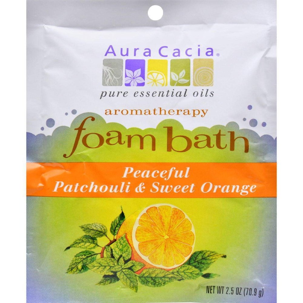 Aura Cacia Foam Bath, Patchouli and Sweet Orange, 2.5 Ounce