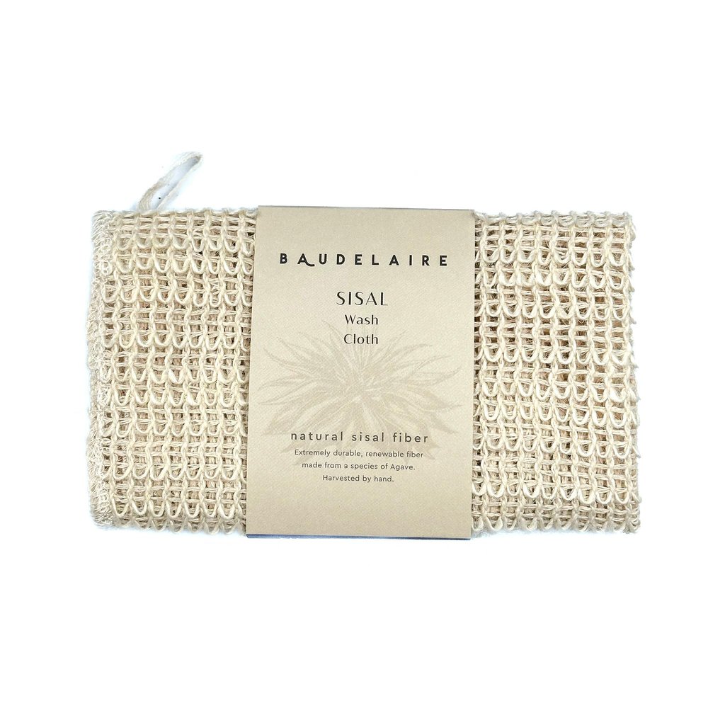 Baudelaire Sisal Exfoliating Wash Cloth Gentle & Natural Skincare