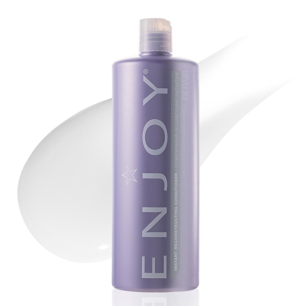 Enjoy Instant Reconstructing Conditioner for Damaged Hair, Lightweight Deep Moisturizing Conditioner with Keratin Amino Acids for Dry, Brittle, Over-Processed Hair, Color-Safe, 33 oz