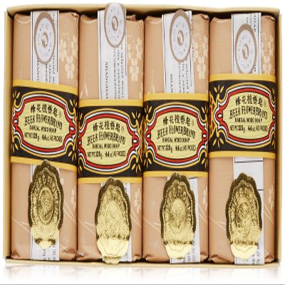 Bee & Flower Sandalwood Soap, 4.4 Oz (Pack of 4)