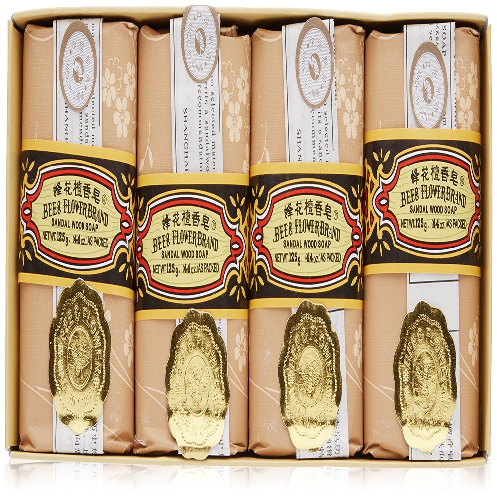 Bee & Flower Sandalwood Soap, 4.4 Oz (Pack of 4)