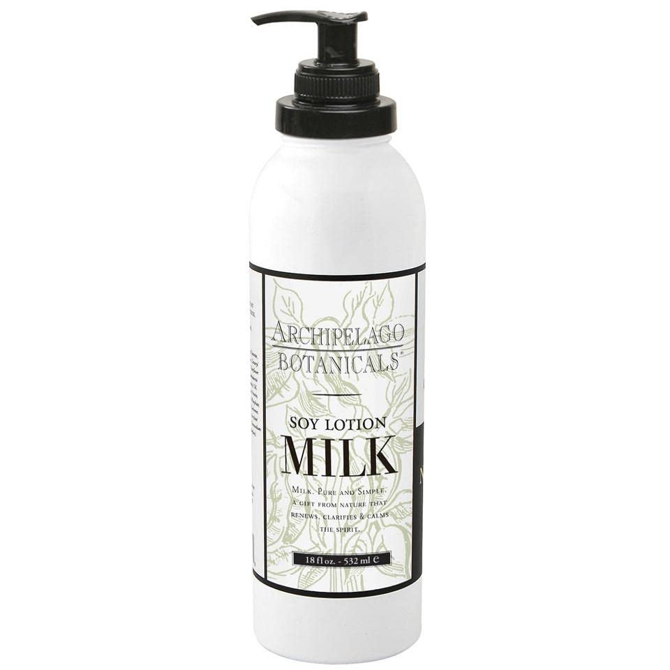 Archipelago Botanicals Soy Milk Lotion for Rehydration and Regeneration, Soy Body Lotion and Moisturizer for Dry or Sensitive Skin, Paraben-Free, Phthalate-Free, 18 oz