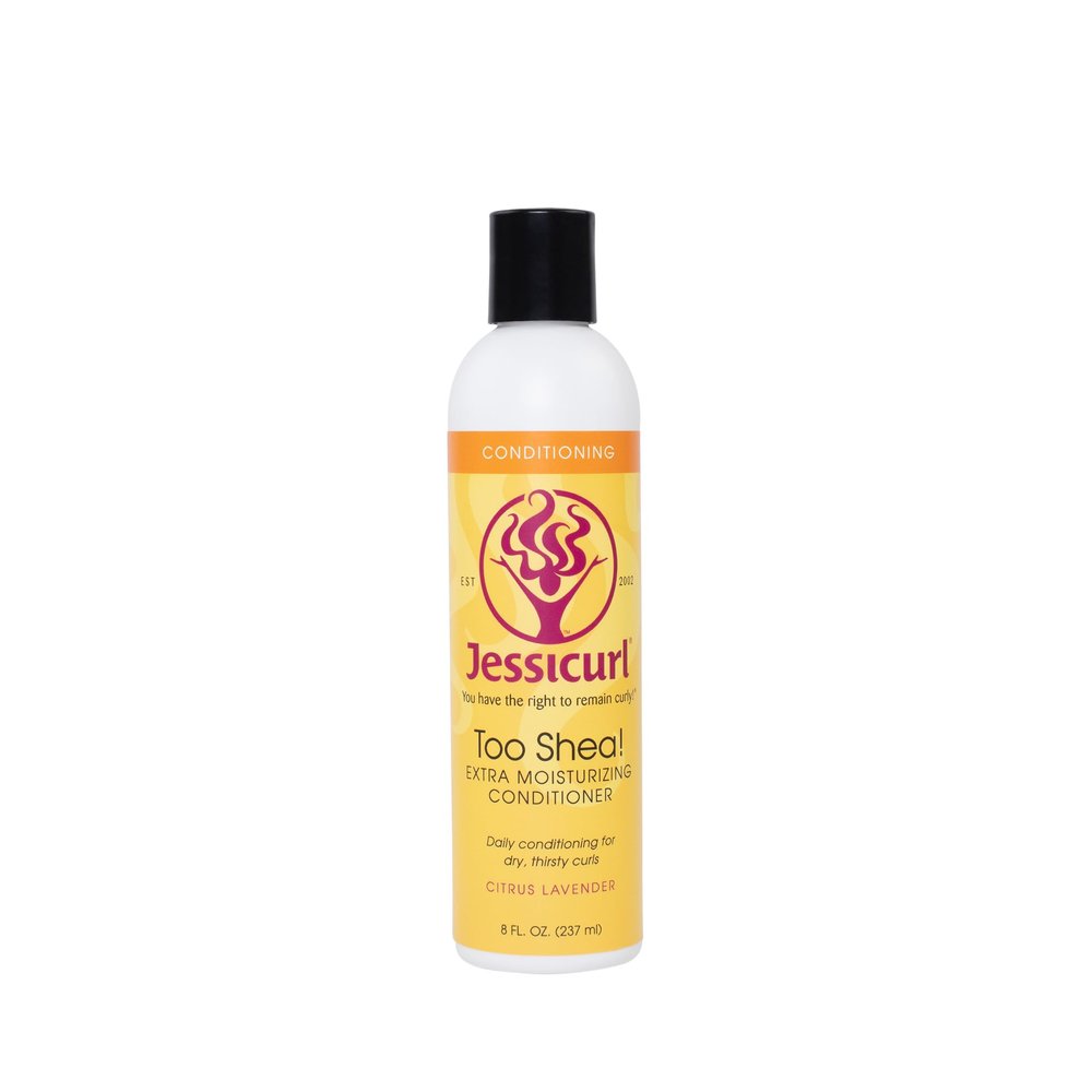 Jessicurl, Too Shea! Extra Moisturizing Conditioner for Curly Hair, Citrus Lavender, 8 Fl oz. Leave in Conditioner for Dry Hair, Anti Frizz Hair Products