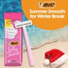BIC Silky Touch Women's Disposable Razors, With 2 Blades, Pretty Pastel Razor Handles, 10 Count Pack of Shaving Razors view 2