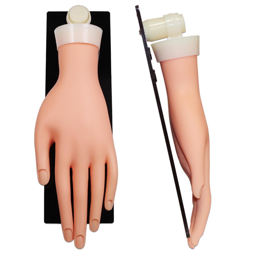 PANA Flexible Bendable Mannequin Nail Art Design Training Hand Tool with Stand Display