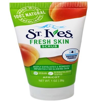 St. Ives Fresh Skin Scrub, Deep Exfoliator Skin Care for Clean, Glowing Skin, Apricot, 1 OZ