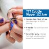 Mehaz Cuticle Nipper 777, 1/2 Jaw, Stainless Steel Cobalt with 4" Handle view 3