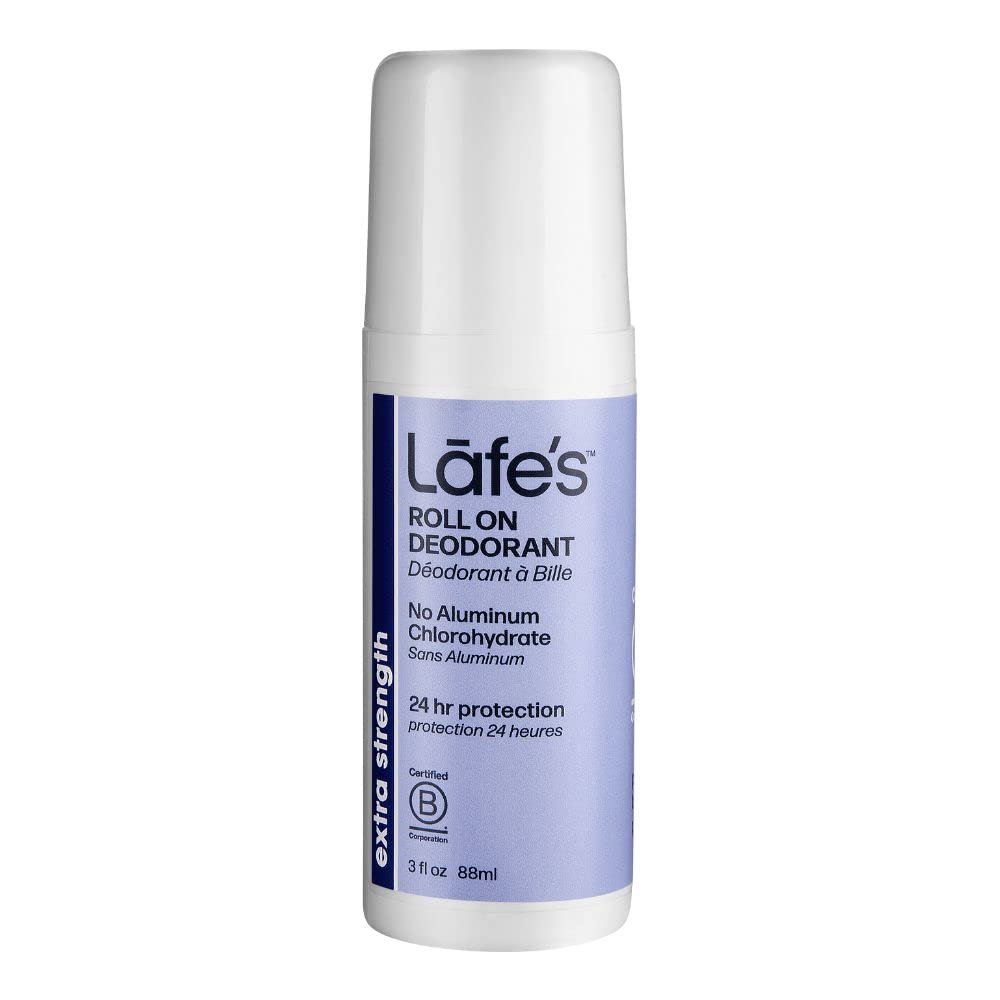Lafe's Natural Deodorant | 3oz Roll-On Aluminum Free Natural Deodorant for Men & Women | Paraben Free & Baking Soda Free with 24-Hour Protection | Extra Strength