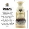 KENT VSB6 1.5" Water Resistant Mock Ivory Shaving Brush Stand BK2 and BK4 Natural Shaving Brush Air Drying Base view 2