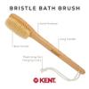 Kent FD5 Beechwood Wood Long Handle Shower Bath Body Brush. for Skin Exfoliate and Massage. 100% Boar Bristles. Best Back Body, Foot and Leg Scrubber Brushing for Wet and Dry Body. Made in England view 4