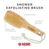 KENT FD6 9" Beechwood Wood Short Handle Shower Bath Body Brush. for Skin Exfoliate & Massage. 100% White Boar Bristles. Best Body, Foot and Leg Scrubber Brushing for Wet and Dry Body. Made in England view 4