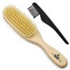 Kent LS9D Satinwood Pure Soft White Bristle Narrow Hair Brush  Boar Bristle Brush for Thin Hair. Luxury Styling, Straightening, and Smoothing. Ideal for Women. Made in England view 1