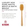 Kent FD3 Luxury Beechwood Body Scrubbing Exfoliating Bath/Shower Brush with 100% Pure White Bristle. Long Handle with Detachable Head, Wet/Dry Back and Skin Brushing, Body Exfoliator. Made in England view 2