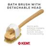 Kent FD3 Luxury Beechwood Body Scrubbing Exfoliating Bath/Shower Brush with 100% Pure White Bristle. Long Handle with Detachable Head, Wet/Dry Back and Skin Brushing, Body Exfoliator. Made in England view 3