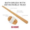 Kent FD3 Luxury Beechwood Body Scrubbing Exfoliating Bath/Shower Brush with 100% Pure White Bristle. Long Handle with Detachable Head, Wet/Dry Back and Skin Brushing, Body Exfoliator. Made in England view 4