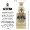 KENT VSB5 Small White Plastic Shaving Brush Stand for Self Adhesive Hang Drying Shave Brush. Essential Part of Any Mens Shaving Kit, Shaving Brush Holder Extends Natural Bristle Shaving Brushes Life view 2