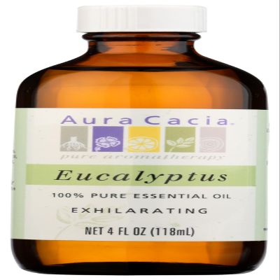 Aura Cacia 100% Pure Essential Oil, Eucalyptus, 4-Ounces