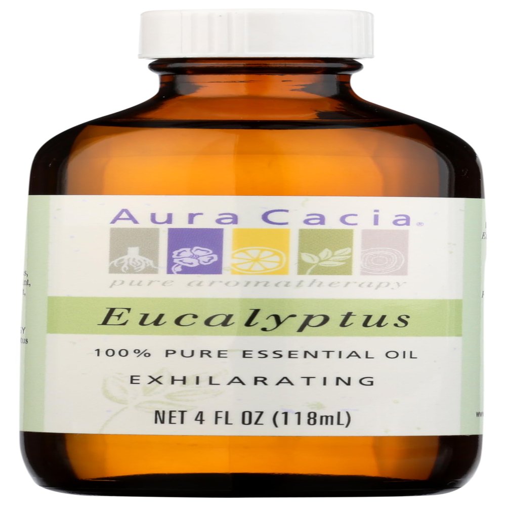 Aura Cacia 100% Pure Essential Oil, Eucalyptus, 4-Ounces