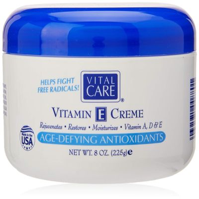 Vital Care Vitamin E Crme, (8 Fl. Oz), A Complete Skin Care with Age- Defying Antioxidants for Men and Women