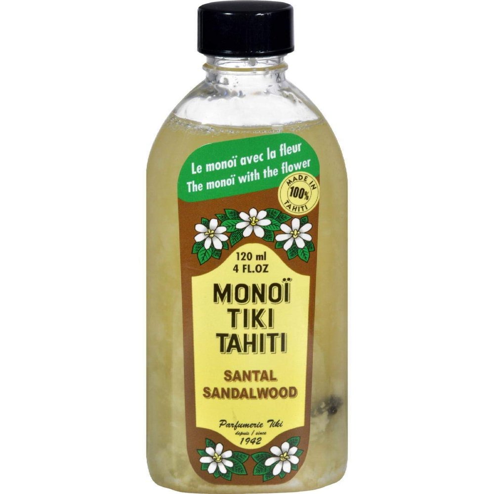 Monoi Tiare Tahiti Monoi Tiki Tahiti, Coconut Oil, Santal Sandalwood, 4 fl oz (120 ml)