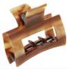 France Luxe Cutout Rectangle Claw Clip - Caramel Horn view 1