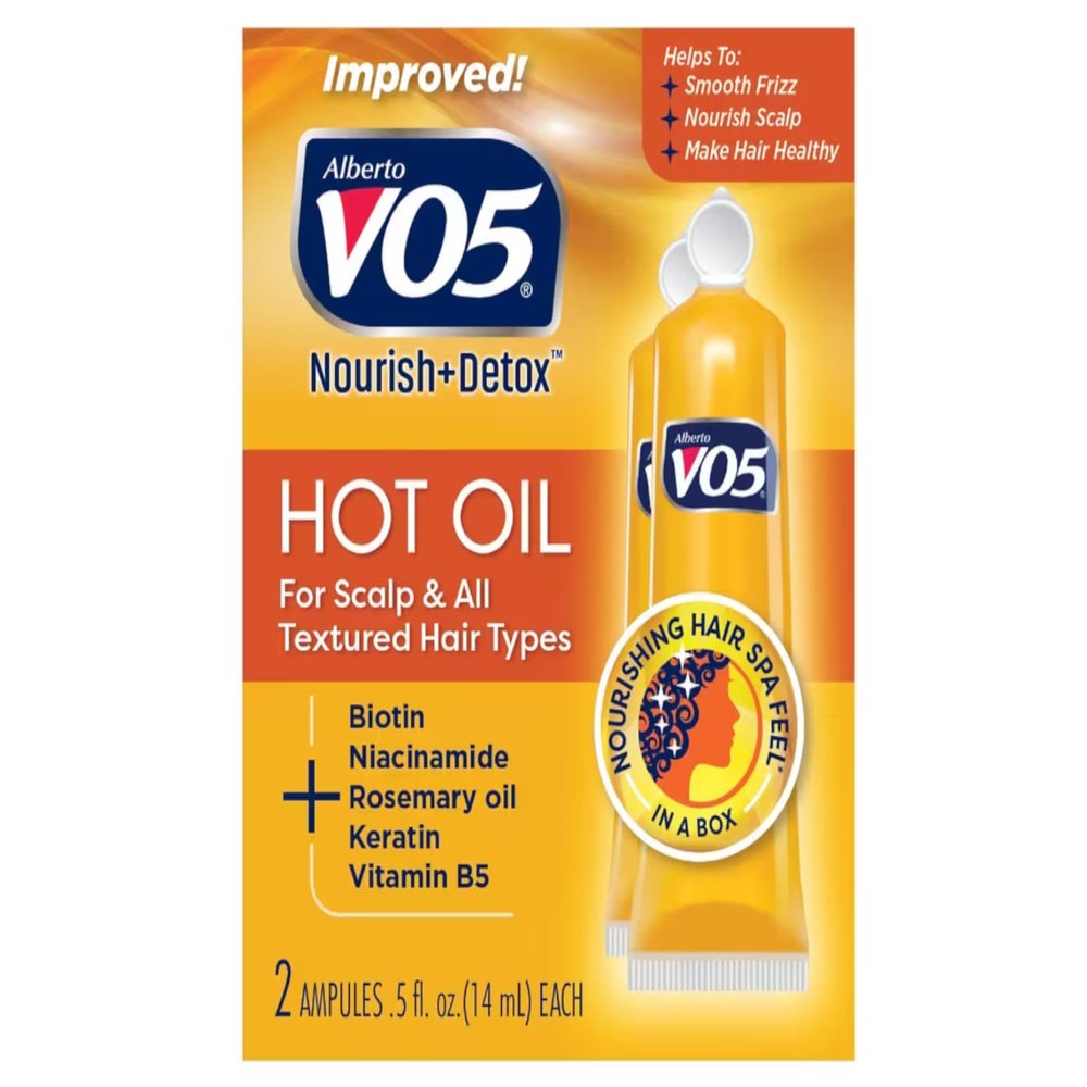 Alberto VO5 Moisturizing Hot Oil Treatment - Hot Oil Hair Treatment - Rehydrates and Protects Dry, Damaged Hair - With 5 Oils and 5 Vitamins - 0.5 oz