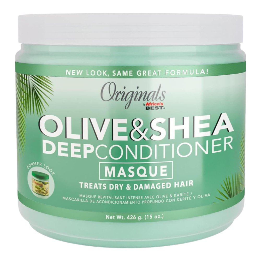 Africas Best Conditioner Originals Olive Oil Deep 15 Ounce Jar (443ml)