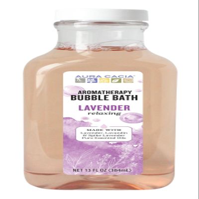 Aura Cacia Relaxing Lavender Bubble Bath, 13 fl oz - Paraben-Free with 100% Pure Essential Oils - Calming and Refreshing Lavender Aromatherapy for Body and Mind