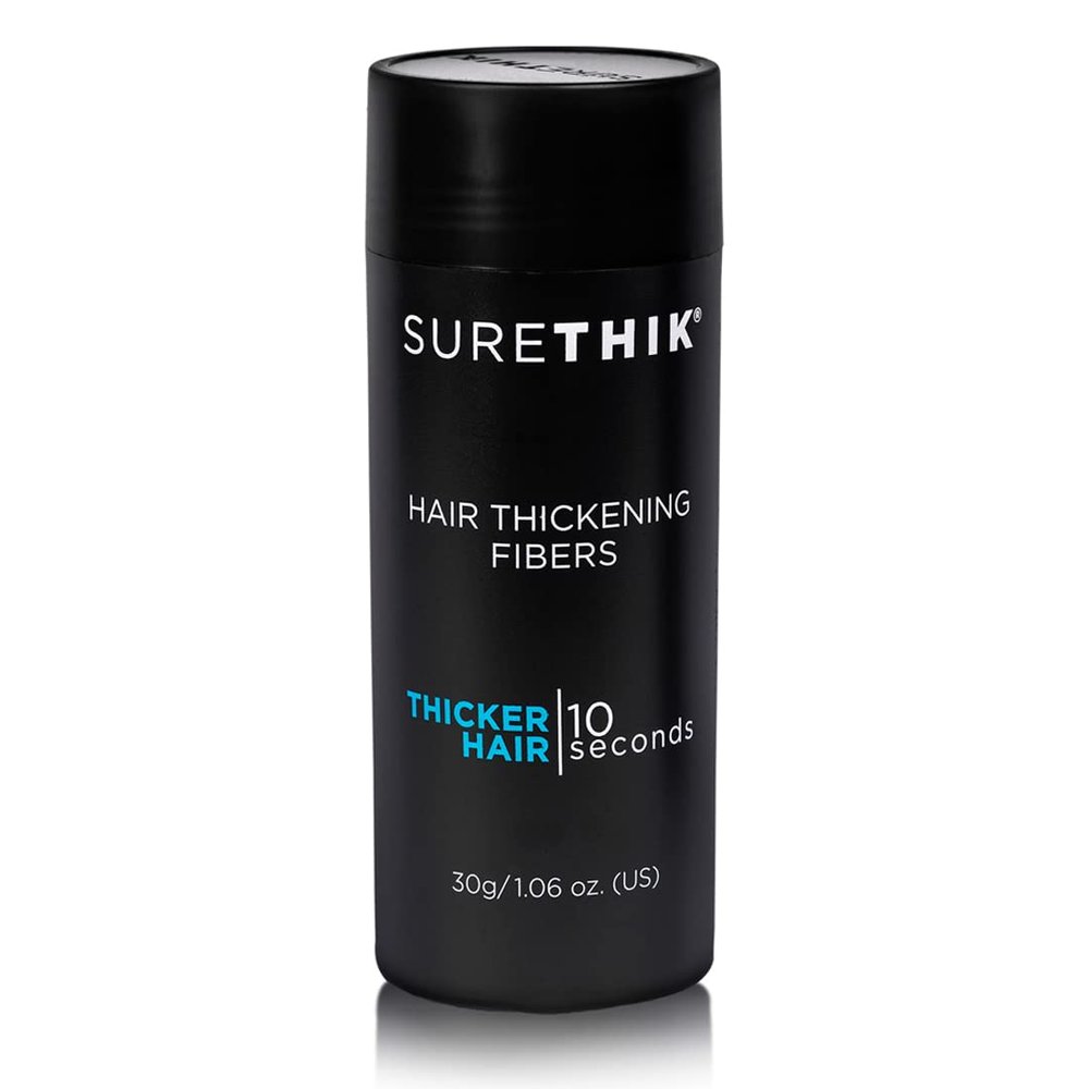 SURETHIK Hair Fibers, 30g (Dark Brown), Fills Thinning Hair for Visibly Fuller Look, Conceals Bald Spots, Natural Look, For Men & Women