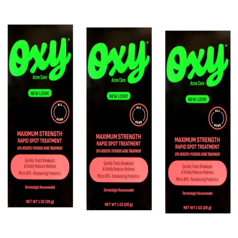 OXY Acne Medication Maximum Action Spot Treatment 0.82 oz (Pack of 3)