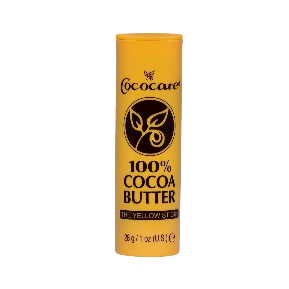 Cococare 100% Cocoa Butter Stick - All-Natural Cocoa Butter Emollient for Ultimate Skin Hydration & Protection - The Yellow Stick - (3 Pack)