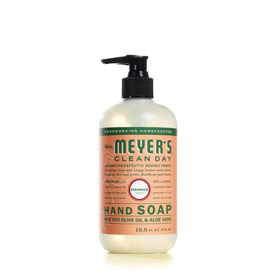 MRS. MEYER'S CLEAN DAY Hand Soap, Made with Essential Oils, Geranium, 12.5 fl. oz