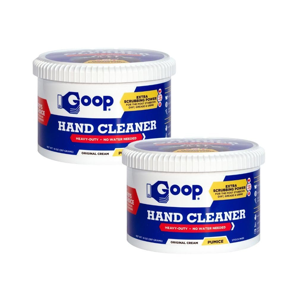 GOOP Multi-Purpose Waterless Hand Cleaner with Pumice - 14 oz Can (Pack of 2)