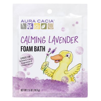 Aura Cacia Aromatherapy Foam Bath, Calming with Lavender, 2.5 Ounce Packet (Pack of 6)