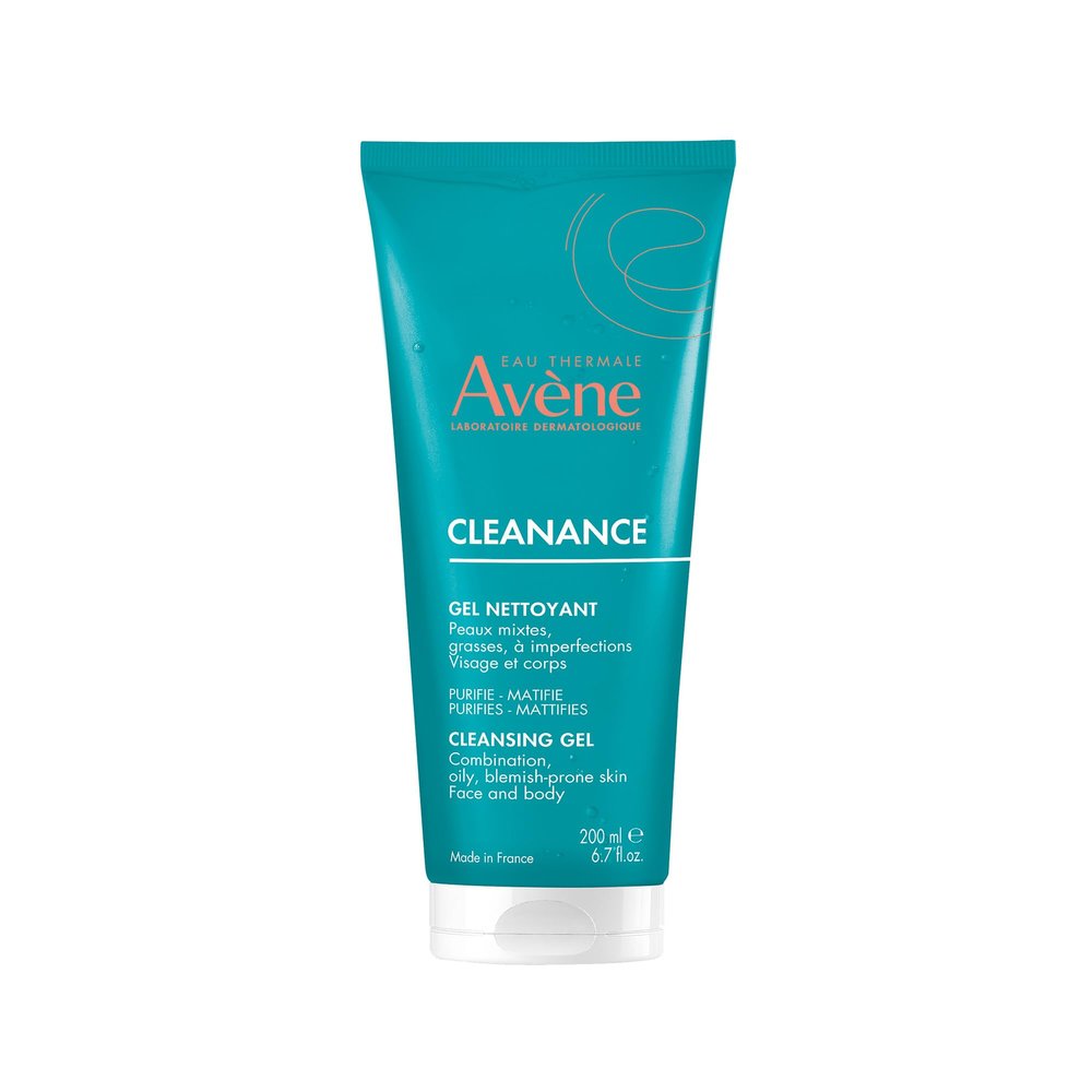 Avne Cleanance Cleansing Gel Soap Free Cleanser for Acne Prone, Oily, Face & Body, 6.7 Oz
