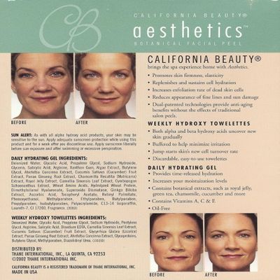 California Beauty Aesthetics Botanical Facial Peel
