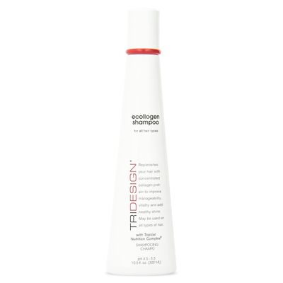 TRIDESIGN Ecollogen Moisturizing Shampoo Hydrating & Volumizing Hair Care for Natural Hair, Unisex, Thickening Formula Scented, Gentle Cleanser 10.5 oz
