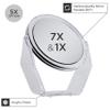 Zadro Two-Sided Swivel 7X/1X Magnification Acrylic Vanity Makeup Mirror for Bedroom, Bathroom and Tabletop view 2