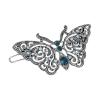 1928 Jewelry Purple Butterfly European Crystal Filigree Tige Boule 2.13 Inch Hair Barrette Clip For Women, (1 Pcs), Vintage Inspired Made In USA view 1