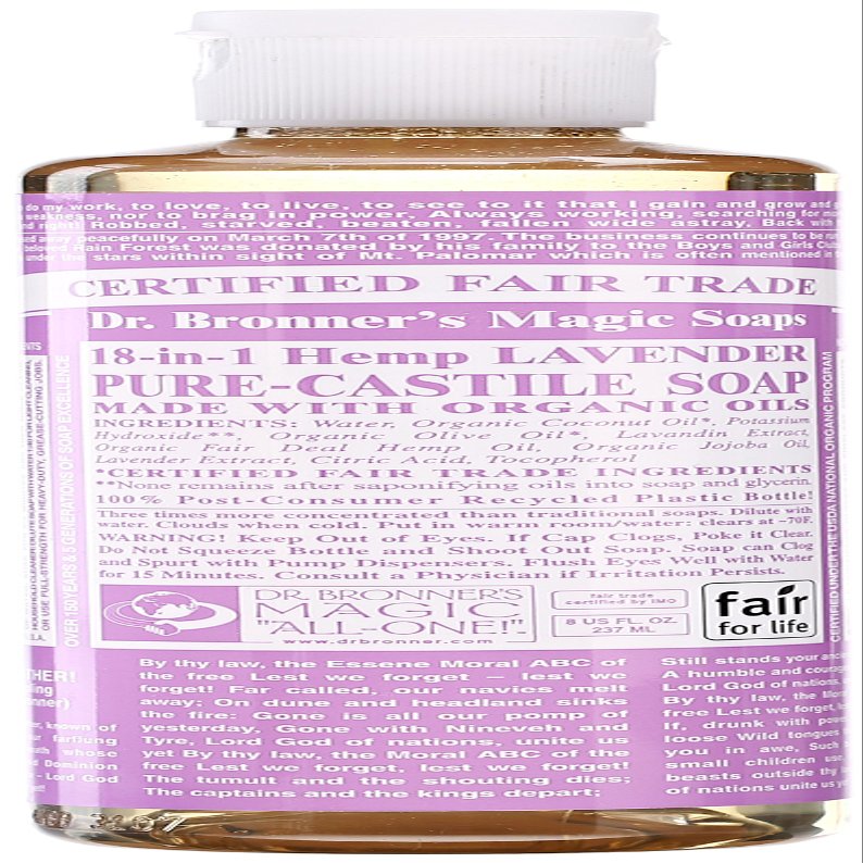 Dr. Bronner's Lavender Pure-Castile Soap, 8 oz