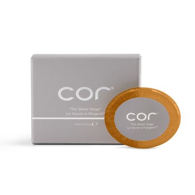 Cor Colloidal Silver Soap Bar, Simple Face Soap for Hydrating and Deep Cleansing Sensitive and Acne-Prone Skin, Natural Soap Bar with Colloidal Silver for Gentle Skin Care