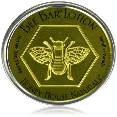 Honey House Naturals Bee Bar, Vanilla, Large, 2 Ounce