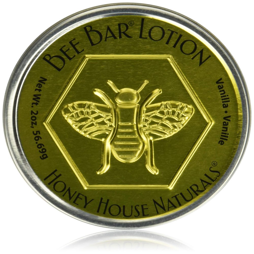 Honey House Naturals Bee Bar, Vanilla, Large, 2 Ounce