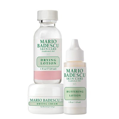 Mario Badescu Acne Repair Kit with Drying Lotion, Buffering Lotion & Drying Cream | Skin Care Set Ideal for Combination or Oily Face for Healthy, Clear Complexion