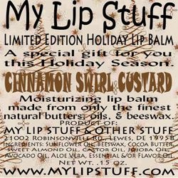 My Lip Stuff-Cinnamon Swirl Custard Limited Edition Holiday Lip Balm