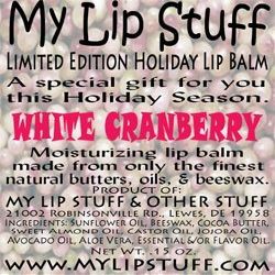 My Lip Stuff-White Cranberry Limited Edition Holiday Lip Balm
