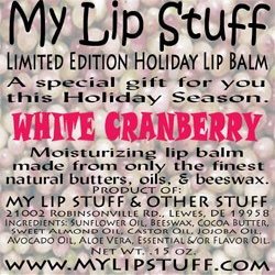 My Lip Stuff-White Cranberry Limited Edition Holiday Lip Balm