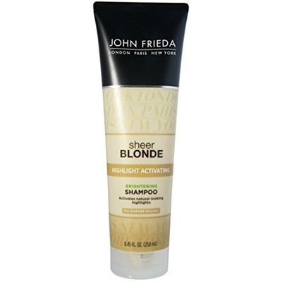 John Frieda Sheer Blonde Highlight Activating Brightening Shampoo Darker Blondes, 8.45 oz