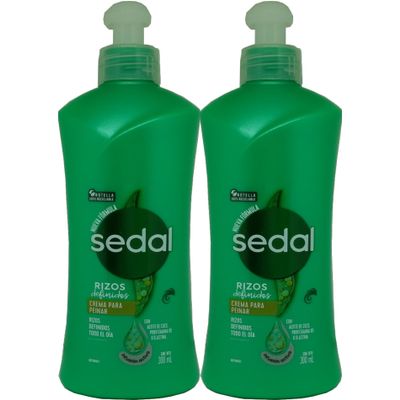 Sedal Curls Defined Hair Comb Cream with Coconut Oil, Provitamin B5, Elastin, 300ml, 2 Pack